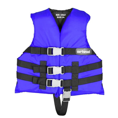 Nylon Child PFD, Open Side, Blue