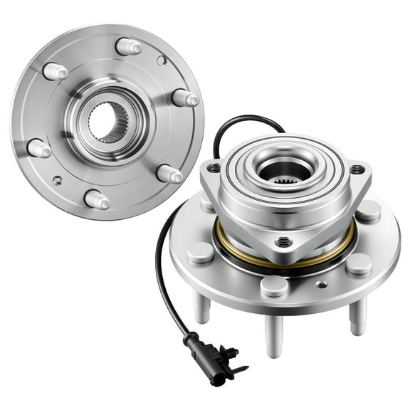 KFFKFF 2PCS Front Wheel Bearing & Hub Assembly Compatible with 2007-2013 Chevy Avalanche, GMC Sierra 1500, Cadillac Escalade EXT, 2007-2014 Tahoe, OEM 515096, 6-Lug Design with ABS Sensor