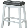 thumbnail image 4 of Wooden Bar Height Stool, Set of 2, White and Gray, 4 of 4