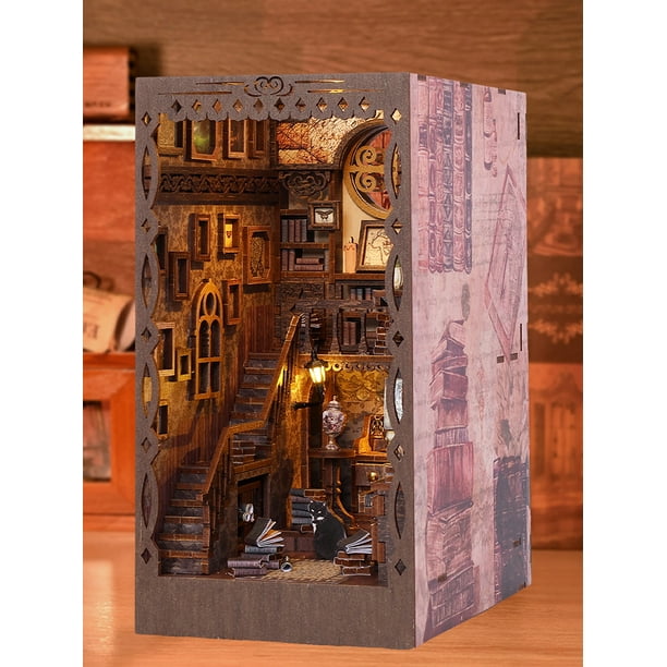 DIY Book Nook Kit – Maison De Poupée Miniature En Bois Avec