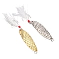 thumbnail image 3 of Spoon Lures,  Leech Shape Feather Cover Fishing Baits  For Freshwater 20g, 3 of 8