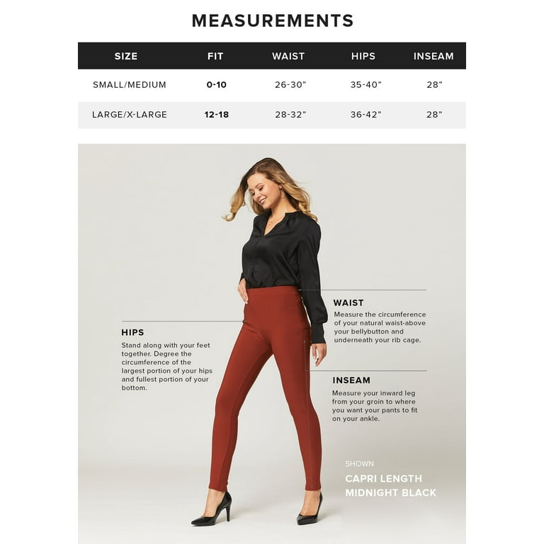 Conceited Women's Classic High Waist Stretch Ponte Pants - Dressy Leggings  with Butt Lift 
