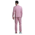 thumbnail image 4 of Men's 3pc Solid Skinny Fit Suit Set with Peak Lapel & Double Breasted Vest, 4 of 4