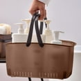 thumbnail image 2 of SLYNSHome Portable Shower Caddy Basket,Plastic Organizer Storage Tote with Handles Brown Toiletry Bin Box for Bathroom, College Dorm, 2 of 7