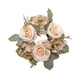 thumbnail image 3 of Anillo de vela de corona de vela de flores de flores de rosa, adorno colgante de pared, decorativo para la pared de compromiso de puerta al aire libre Champán, 3 of 8