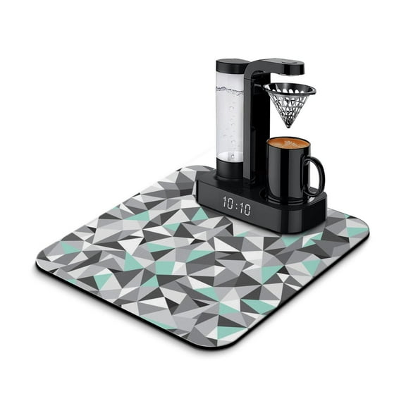 Pop Art Coffee Station Mat - Absorbent Counter Protector for Coffee Machine, Aesthetic American Flag