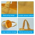 thumbnail image 4 of Uxcell Canvas Tote Bag with Handle Small Reusable Handbag Shopping Bags Yellow, 4 of 5