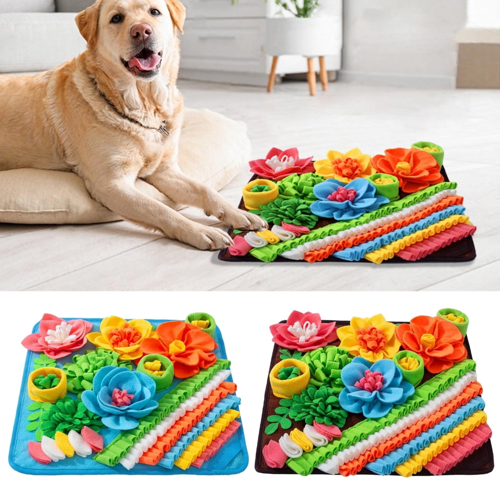 Geemin Interaction Dog Sniffing Pad for Mental Stimulation and Enrichment Washable Dog Snuffle Mat for Various Size Breeds