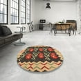 thumbnail image 3 of Ahgly Company Indoor Square Contemporary Metallic Gold Abstract Area Rugs, 4' Square, 3 of 6