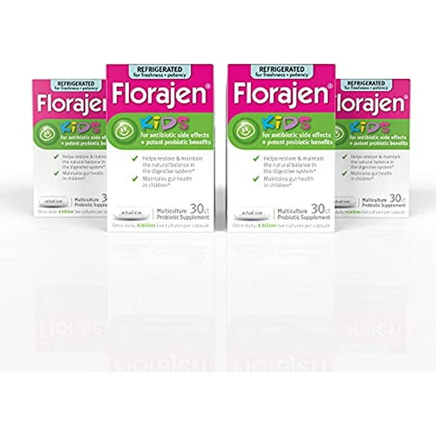 Florajen 6 Billion CFUs, Refrigerated Probiotics for Kids, Multi