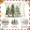 thumbnail image 6 of Christmas Pillow Covers 18x18 Inch Set of 2 Green Christmas Tree with Cedar Decorative White Throw Pillows Winter Christmas Decor for Home Couch ST-020A18, 6 of 6