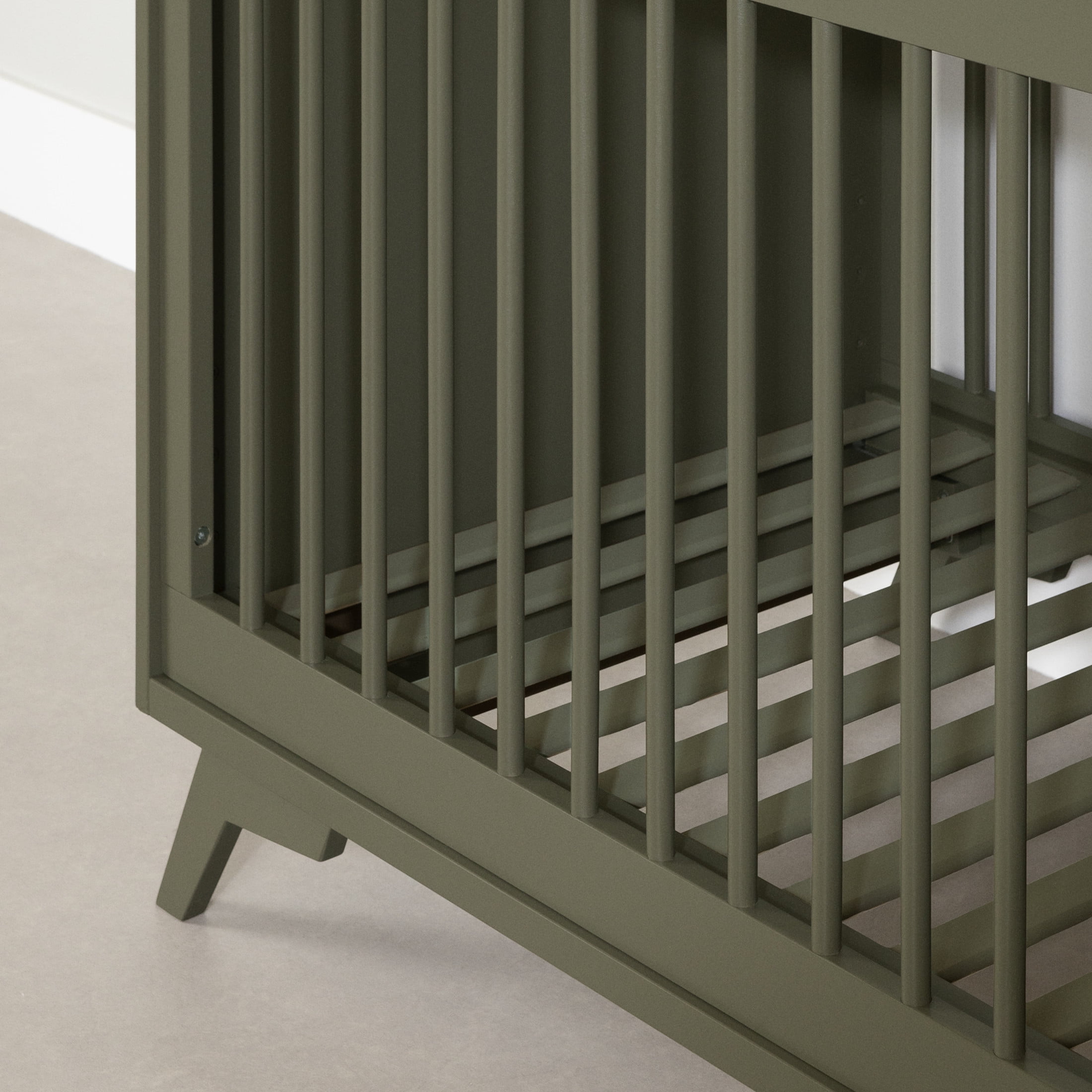 South Shore Milos, Mid-century Glam Crib, Crib Green