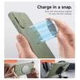 thumbnail image 5 of SURITCH Phone Case for Samsung Galaxy S25 FE, Magnetic Protective Cover with Camera Cover and Adjustable Metal Kickstand, Sage Green, 5 of 9