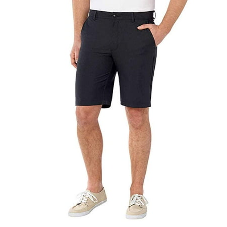 Coat 38 Short - Greg Norman Luxury Microfiber Ultimate Travel Golf Short Black Grey Heathered 38