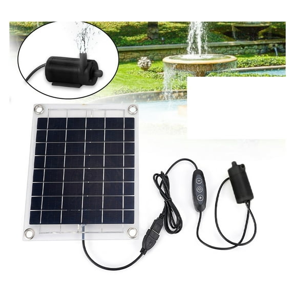 10W Mini Solar Fountain Pump Solar Panel Powered Water Pump Aquarium Fountain Pond Garden Water Sprinkler Sprayer Submersible Pump ,Multi-Install Methods