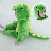Fesfesfes Dinosaur Onesies Toddler Baby Boys Girls Plush Cute Winter Keep Warm Hooded Dinosaur Cos Jumpsuit Romper