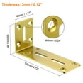 thumbnail image 2 of Unique Bargains Attaches d'Angle en L, 2 Pcs 120x45x60mm - Code d'Angle Réglable à 90 Degrés en Acier Inoxydable pour la Réparation de Meubles (Or), 2 of 7