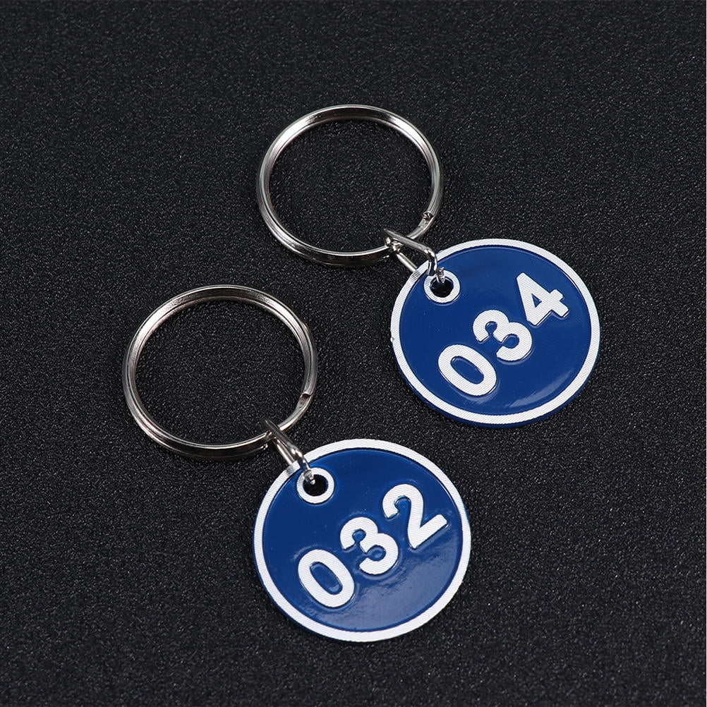 WEAVILUX Aluminum Luggage ID Tags Set with Keys, Numbered 1-100, Travel Labels for Home, Office, Hotel Use