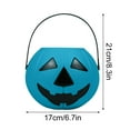 thumbnail image 3 of PEIBang Halloween Pumpkin Bucket for ,Small Plastic Candy Pail,6.69x8.27x5.51 Inches,Blue PVC Trick or Treat Basket,Lightweight & Durable Halloween Party Decor, 3 of 7