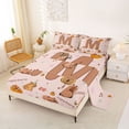 thumbnail image 2 of Erosebridal Kids Capybara Lover Full Size Sheets, Initial M Letter Bed Sheets, 4 Pieces, 2 of 5