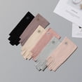 thumbnail image 2 of Outdoor Breathable Gloves Thin Summer UV Protection Driving Gloves Touchscreen Cycling Mittens Half Finger Cotton Women Lace, 2 of 12