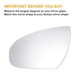 thumbnail image 3 of Unique Bargains 1 Pcs Reemplazo del vidrio del espejo retrovisor del lado del conductor izquierdo calefaccionado blanco con ajuste trasero para Hyundai Tucson, 3 of 6