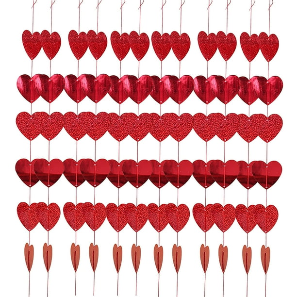 Valentines Day Ceiling Decor Decked Heart Heart Ceiling Hanging Bridal Shower Garlands Wedding Party Ceiling Panels Party Ceiling Bunting