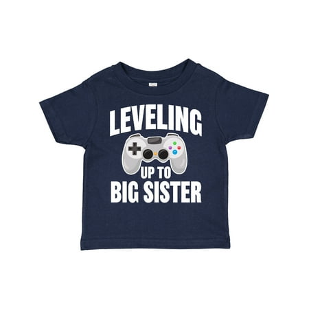 

Inktastic Leveling Up to Big Sister Gift Toddler Toddler Girl T-Shirt