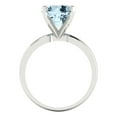 thumbnail image 4 of 3ct round cut blue Zircon 18k white gold Bridal Wedding Engagement Promise Anniversary Ring for Women size 10.25, 4 of 7