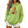 thumbnail image 2 of Ynynloco Women's Halloween Graphic Ghost Hooded Sweatshirt Fall Long Sleeve Pullover Casual Tops with Pocket, 2 of 5