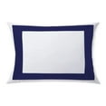 thumbnail image 2 of 400TC Cotton Sateen Border Frame Duvet Cover set King/Cal-King 104" × 88" 1 Duvet cover and 20"×36" 2 pillow sham , Navy Blue Border Frame, 2 of 2