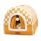 thumbnail image 5 of Acogedora casa pequeña para perros para gatos y cachorros, cueva cálida cerrada para gatos, cachorros y perros Naranja L, 5 of 9