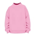 thumbnail image 5 of Pink Sweatshirt for Women Mock Neck Sweatshirt Women Fall Fashion Oversized Turtleneck Pullover Fleece Long Sleeve Sweatshirts Tops, 5 of 6