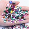 thumbnail image 2 of U8MO 1300pcs Mixed Size 3mm-10mm Acrylic Round Diamond Flatback Rhinestone Gems-Clear, 2 of 6