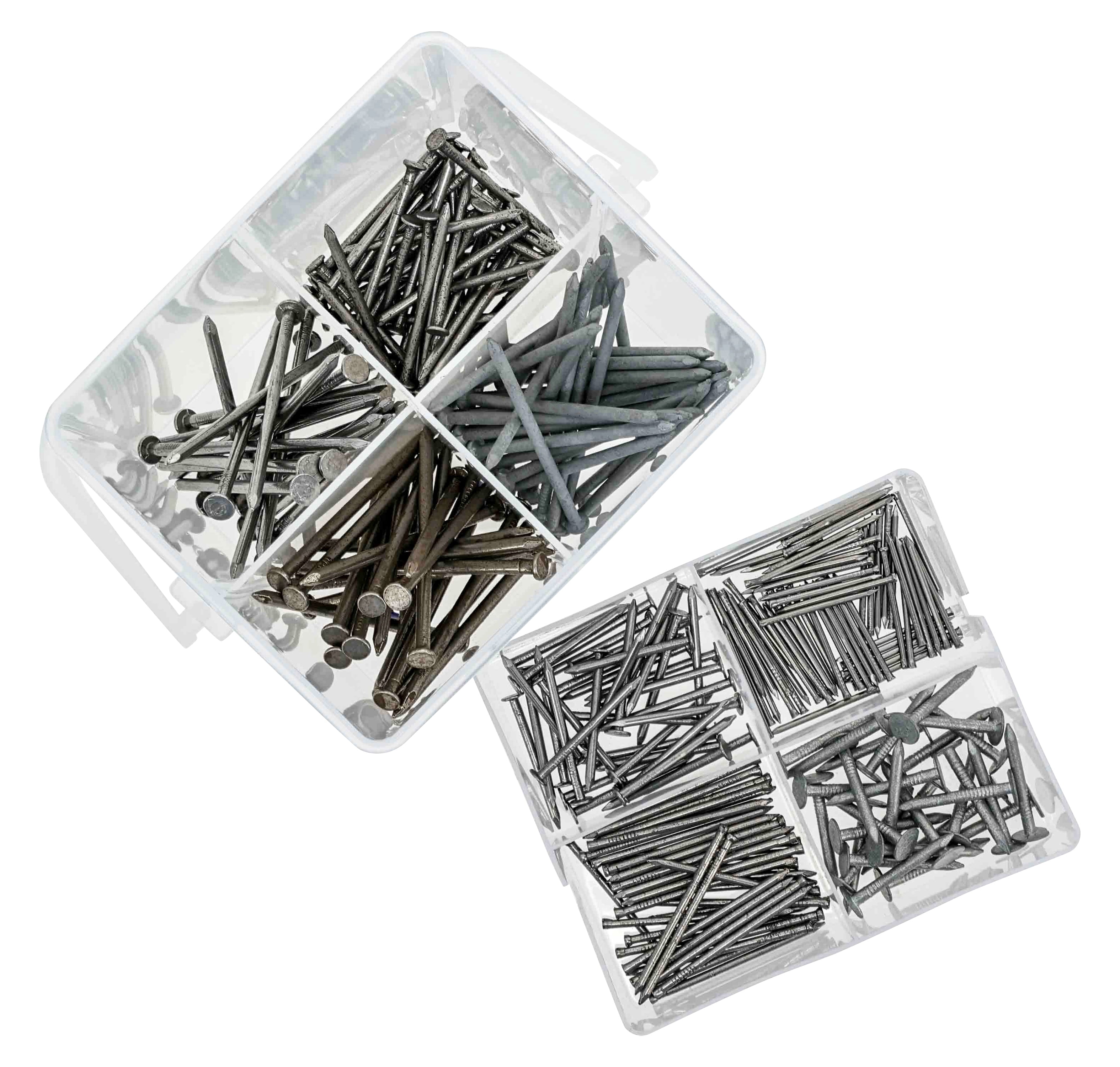 Fas-n-tite Interior and Exterior Screw Assortment Kit, Various Sizes, Steel, Bright and Galvanized, Silver, 285 pack