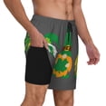 thumbnail image 2 of Fotbe Spring St Patrick’S Day Irish Gnomes Traje de Baño para Hombre – Shorts de Natación de Secado Rápido con Forro y Bolsillos-Small, 2 of 6