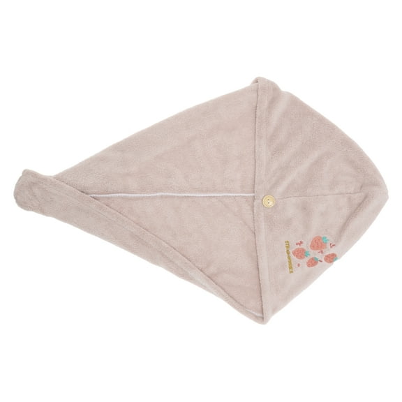 1 Pc Women Soft Cartoon Pictures Hair Towel for Bathroom Vacation Travel Pink Coral Velvet