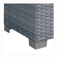 thumbnail image 3 of Furniture of America Condor Rattan Glass Top Patio End Table in Gray, 3 of 5