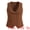 Brown, variant on Women's Plus Size Double Breasted Vintage Lapel Collar Vest 2X Brown