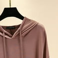thumbnail image 4 of Endives Women's Long Sleeve T-shirt Loose Fitting Oversized Hooded T Shirt Casual Basic Slimming Sun Protective Thin Top, 4 of 5
