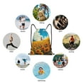 thumbnail image 6 of Honeii Clear Sky Sunflower Print Drawstring Backpack,Drawstring Bags String Backpack Gym Cinch Sack Backpack Sport Bag Draw-Small, 6 of 6