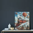 thumbnail image 5 of Sikiie Red Train Hot Air Balloon Print Canvas Decorative Hanging Painting, Anti-shrinkage Hanging Frame, Suitable for Home, Office Wall Decorations, 5 of 6