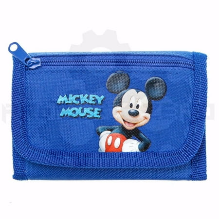 Mini Cabin Bag - Disney Mickey Mouse Tri-Fold Mini Wallet Coin Purse Bag - BLUE