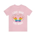 thumbnail image 2 of Love Who You Want Gay Pride LGBTQ+ Elephant Rainbow Hearts S-3XL, 2 of 8