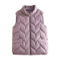 thumbnail image 4 of Breezora Women's Cold Weather Lightweight Sleeveless Cotton Vest with Down Insulation for Daily Commute and Cozy Style XXXXL Size Purple, 4 of 4