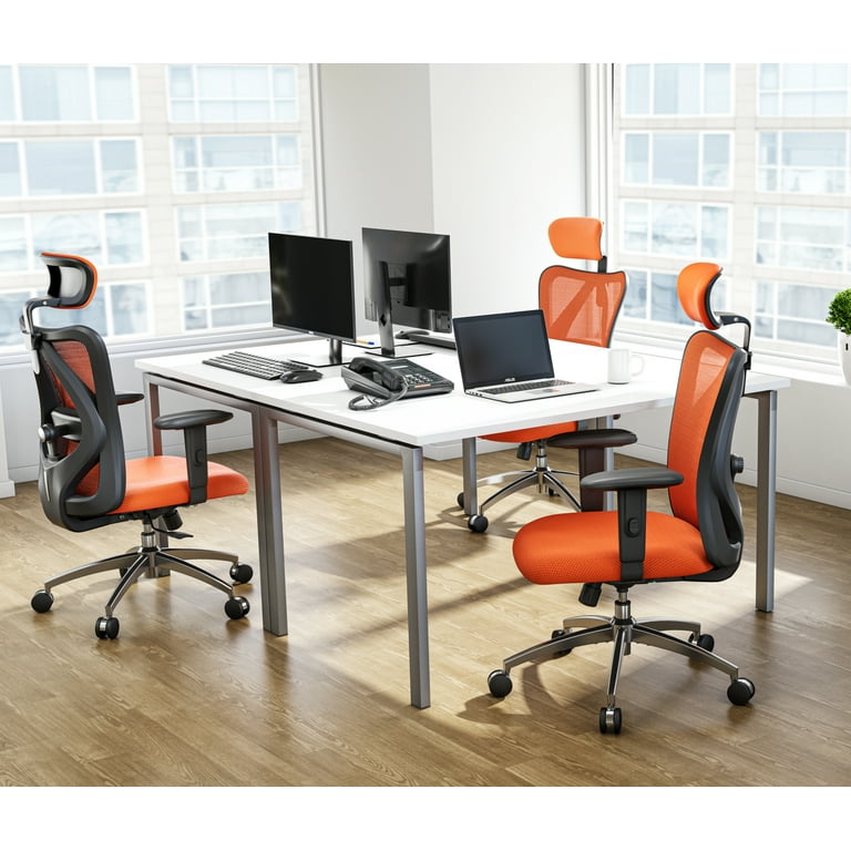 Sihoo Ergonomic High Back Office Chair, Adjustable Computer Desk Chair with Lumbar Support, 300lb, Orange