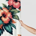 thumbnail image 3 of JRXY Summer Tropical Leaves Monstera Palm Leaf Flower Green Plant Hawaiian Pink Red Floral Beautiful Shower Curtain Multiple Sizes White, 3 of 7