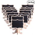thumbnail image 1 of Mini Blackboard Signs Wooden Boards for Leaving Message 14Pcs with Stand, 1 of 5