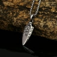thumbnail image 6 of BQBQERT Necklace for Men Stainless Steel Spearhead Punk Runes Pendant Neck Chain Amulet Neck Jewely, 6 of 8