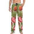 thumbnail image 4 of Cute Strawberry and Flowers Ghost Pajama Pants, Men's Lounge Pants Light with Drawstring and Pockets, Christmas New Year Birthday Father's Day Gifts, Medium, 4 of 7